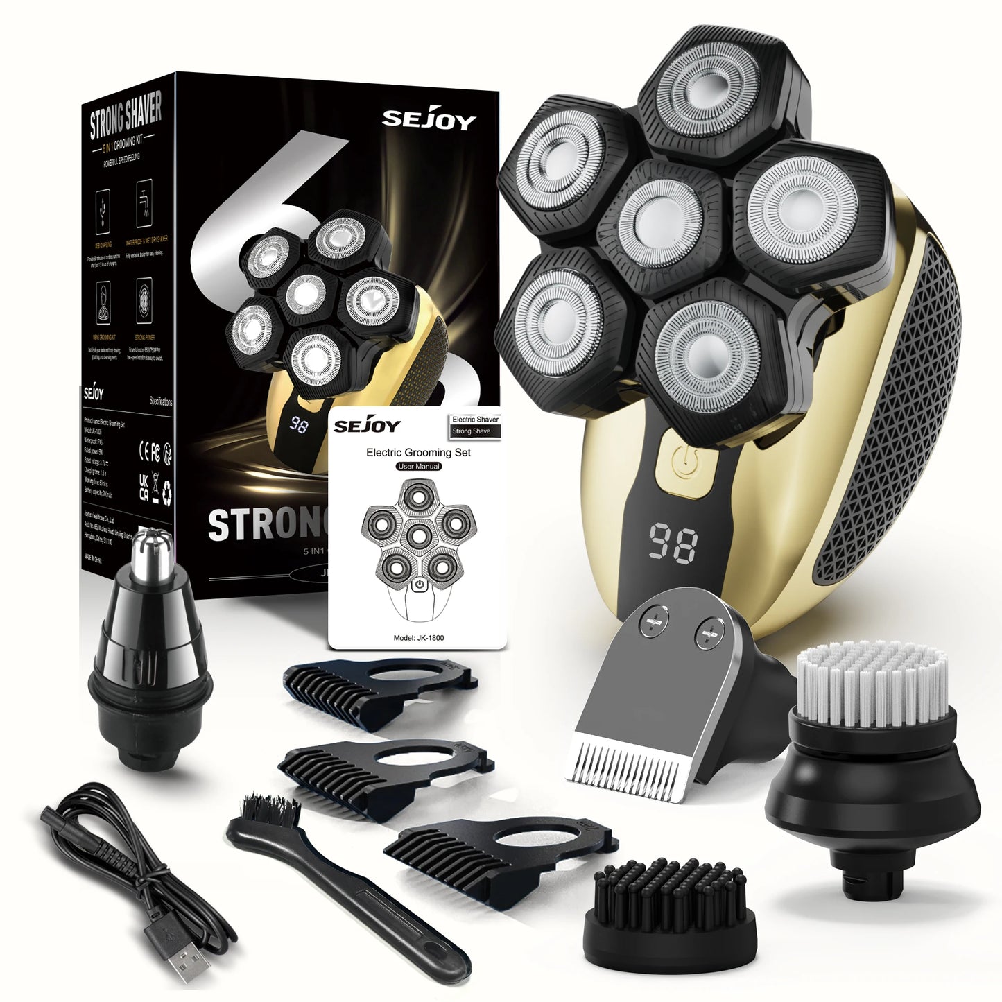 Sejoy 6D Floating Head Shaver Bald Head Shaving Machine