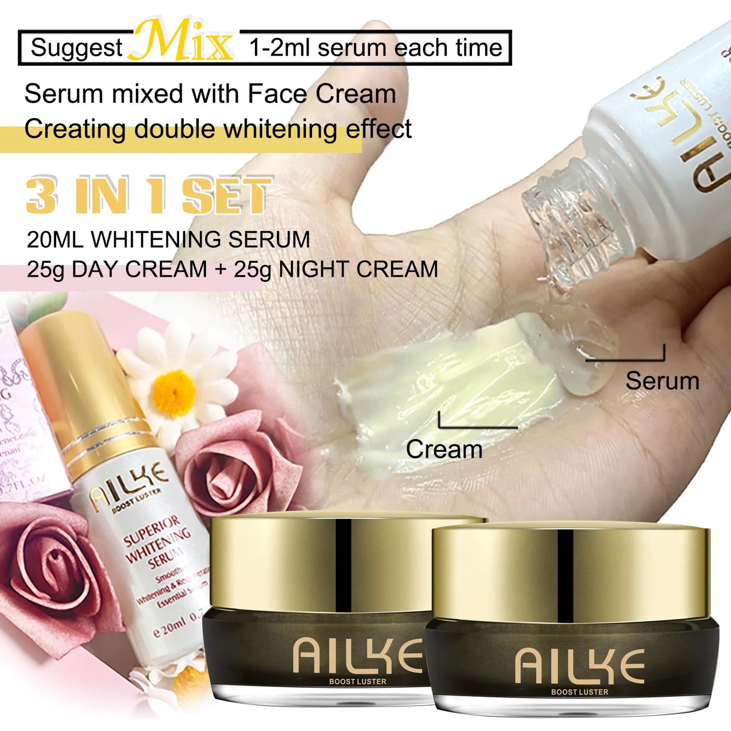 AILKE Whitening Face Cream With Niacinamide And Glutathione