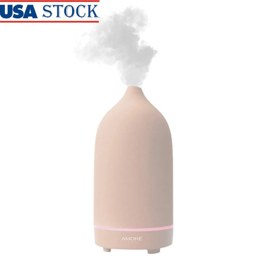 XMSJ Ceramic Ultrasonic Essential Oil Diffuser LED Lights