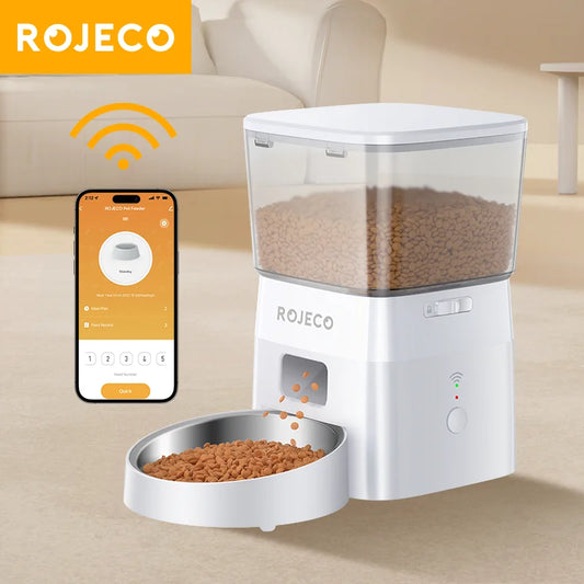 ROJECO Automatic Dog Feeder With WiFi Remote Control