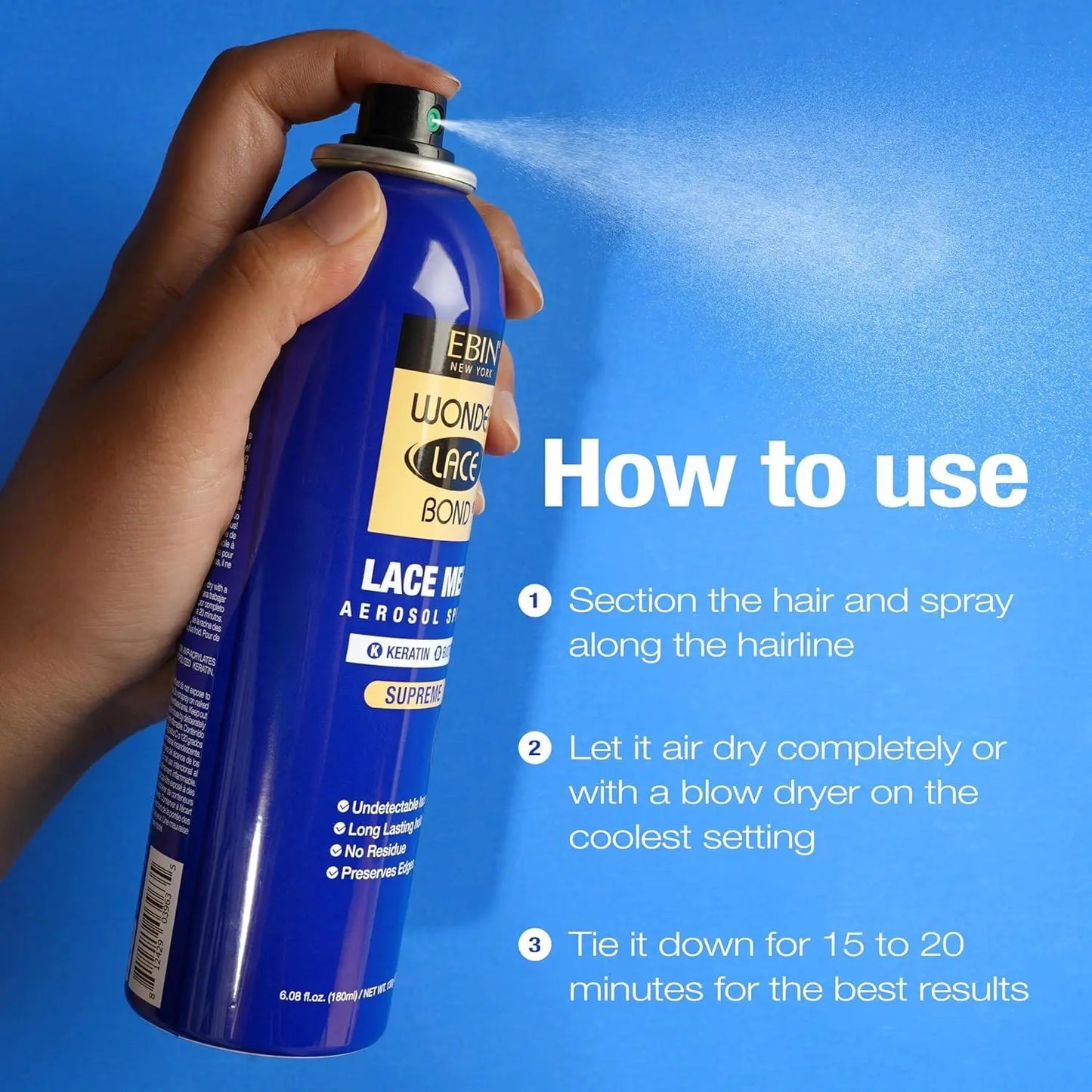 Ebin New York Wonder Bond Melt Spray Keratin Extra Hold