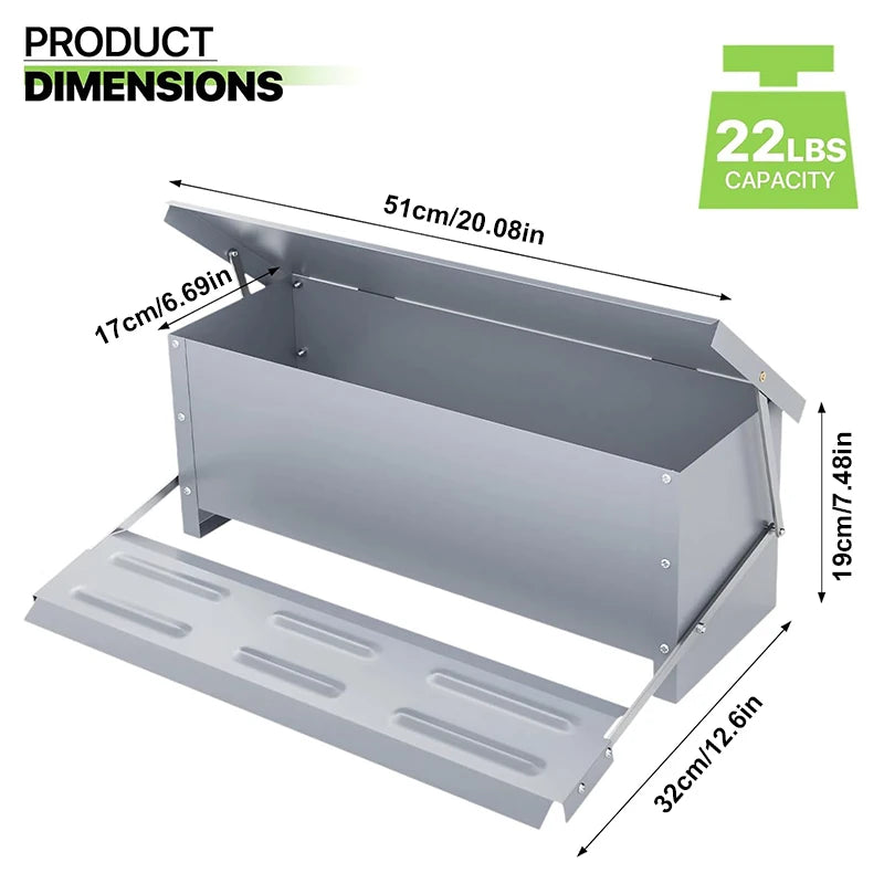 Farm Animals Automatic Chicken Feeder Poultry Feeding Box