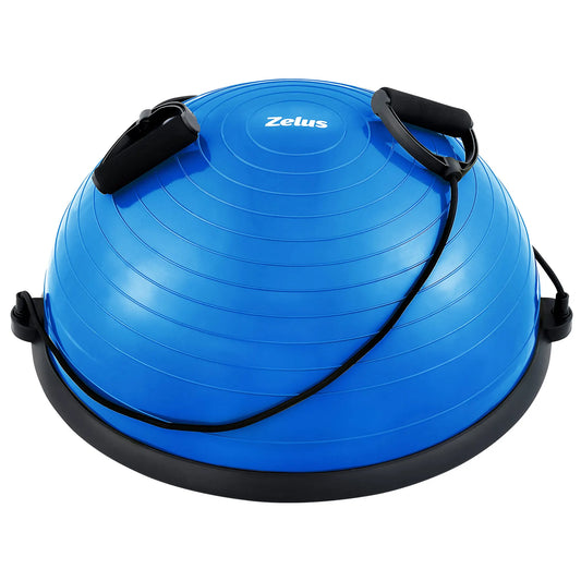 Zelus Half Ball Balance Trainer With Resistance Bands Pump