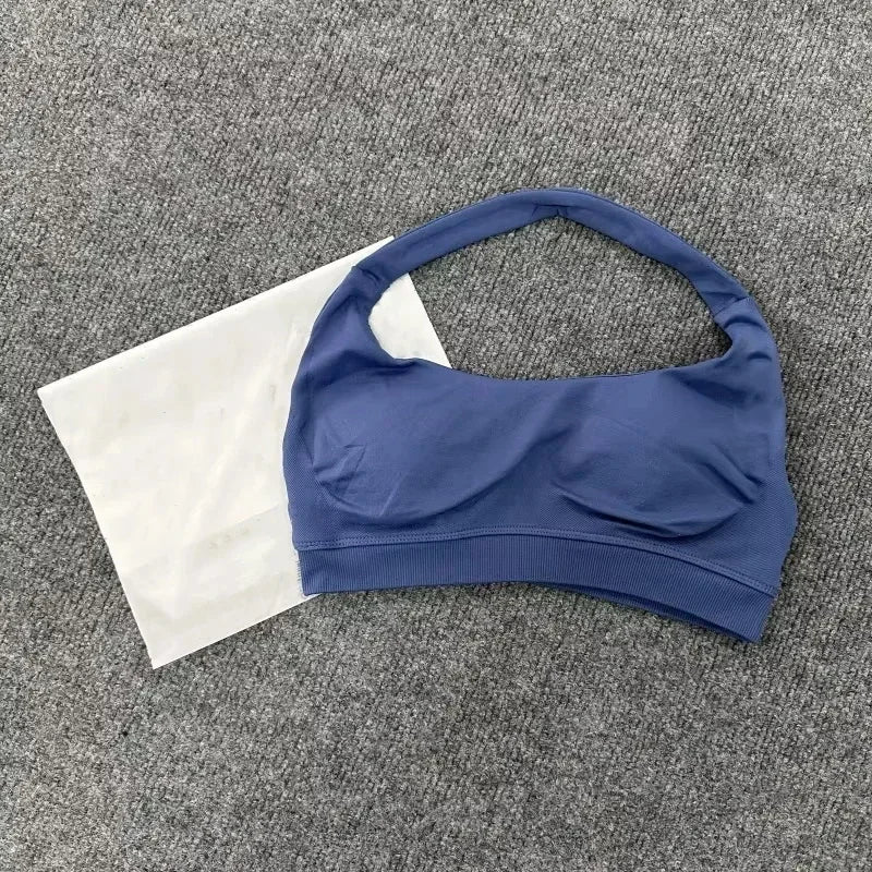 Clothing Impact Sports Bra Seamless Halter Open Back Yoga Top