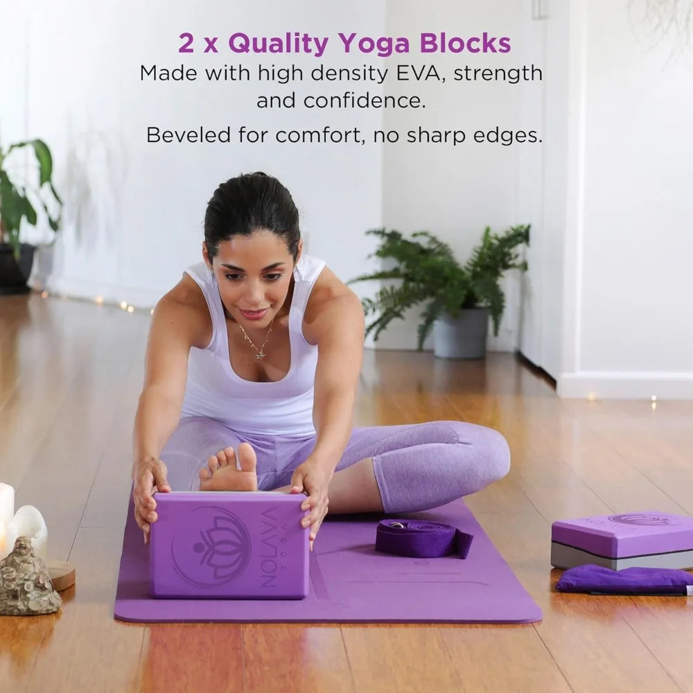 YTYIN Yoga Mat And Full Set TPE Non Slip Eco Friendly