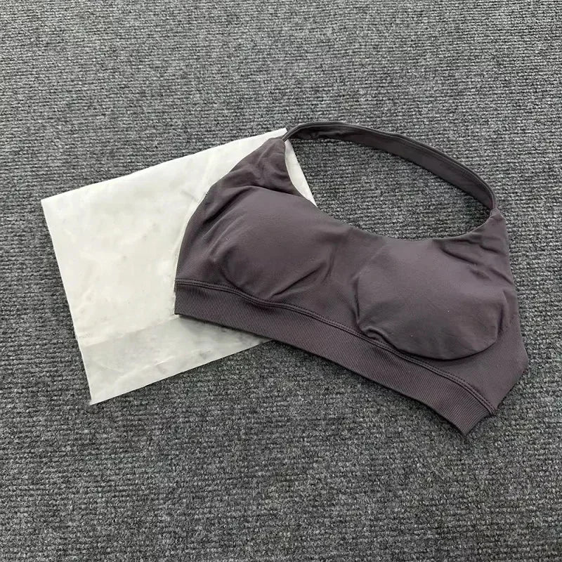 Clothing Impact Sports Bra Seamless Halter Open Back Yoga Top