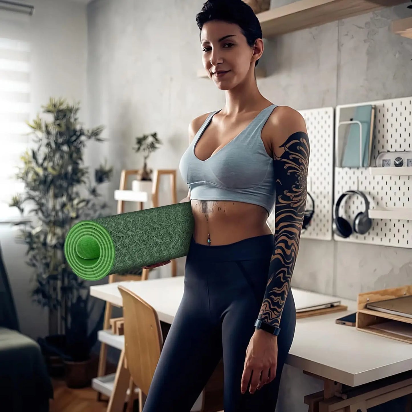 Hignconcerned Eco Friendly Yoga Mat Extra Thick TPE