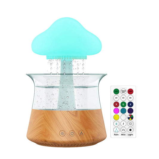 Alloet Mushroom Rain Humidifier Night Light Diffuser