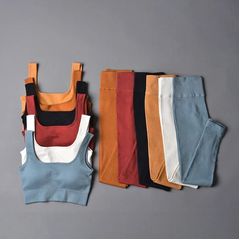 Jiniamour Seamless Sport Yoga Suit Women Gym Workout Set