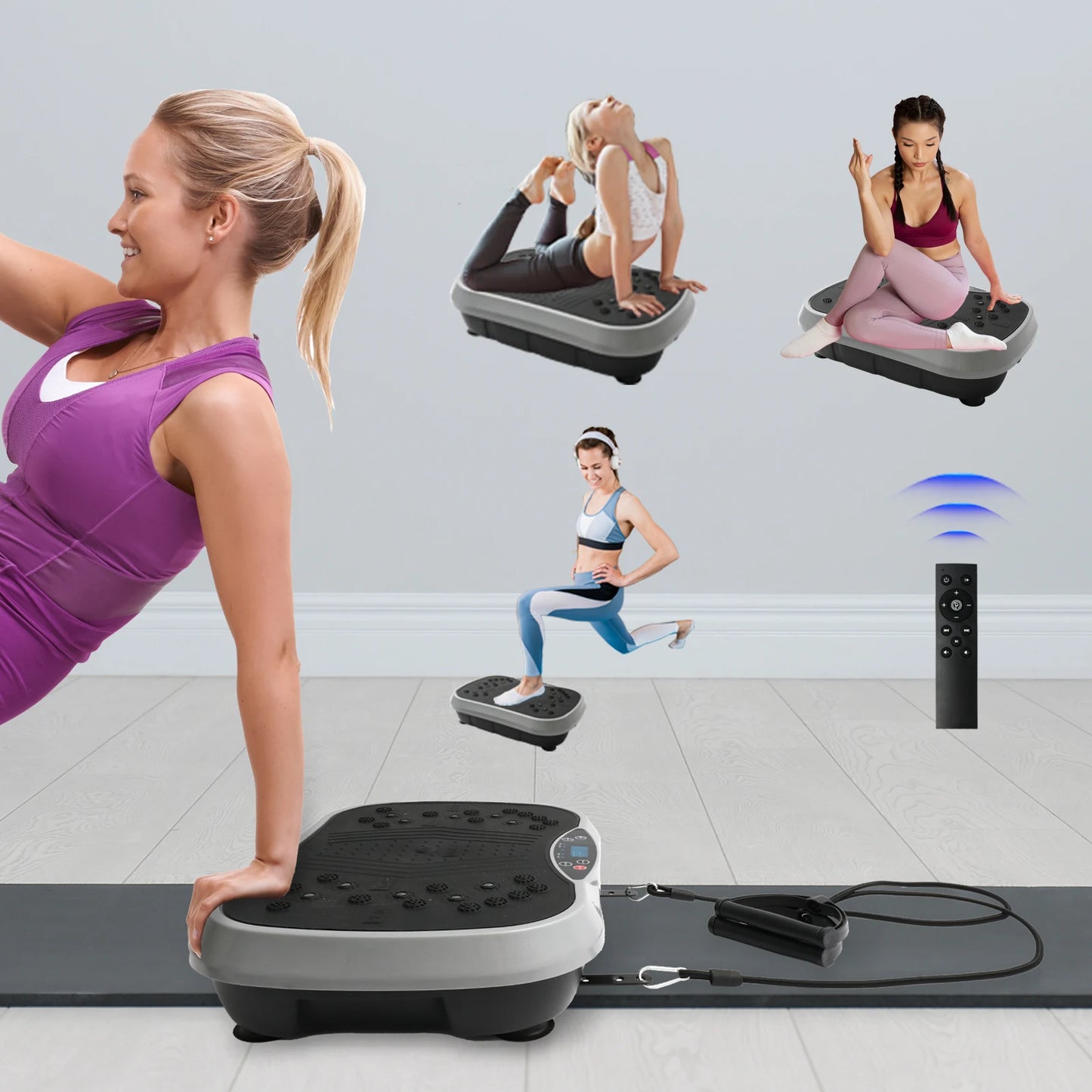 H Vibration Plate Exercise Machine Fat Burning Home Fitness