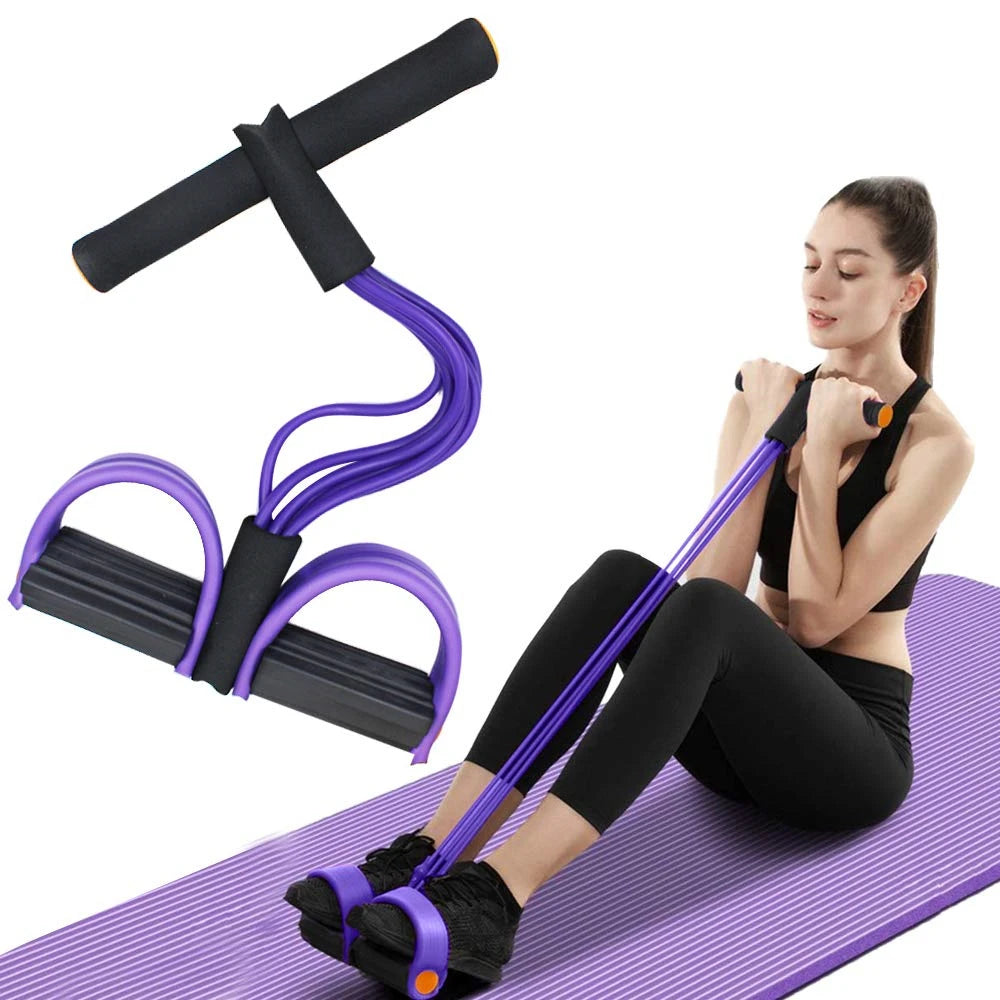 Resistance Band Set 6-Tube Tension Rope for Full-Body Workout