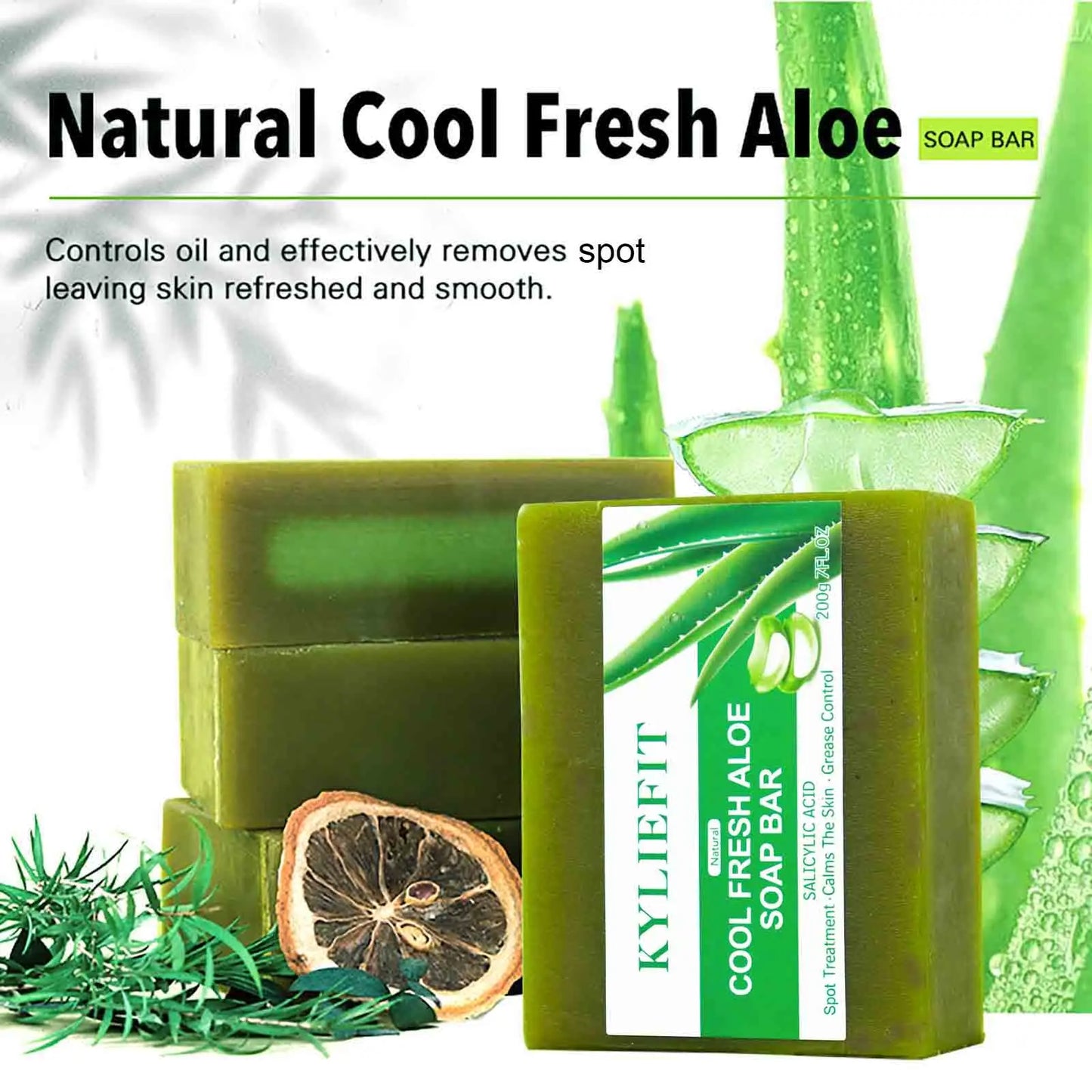 AILKE Aloe Vera Soap Bar Natural Cleansing Brightening
