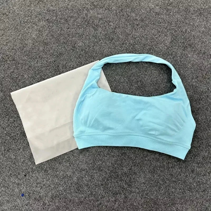 Clothing Impact Sports Bra Seamless Halter Open Back Yoga Top