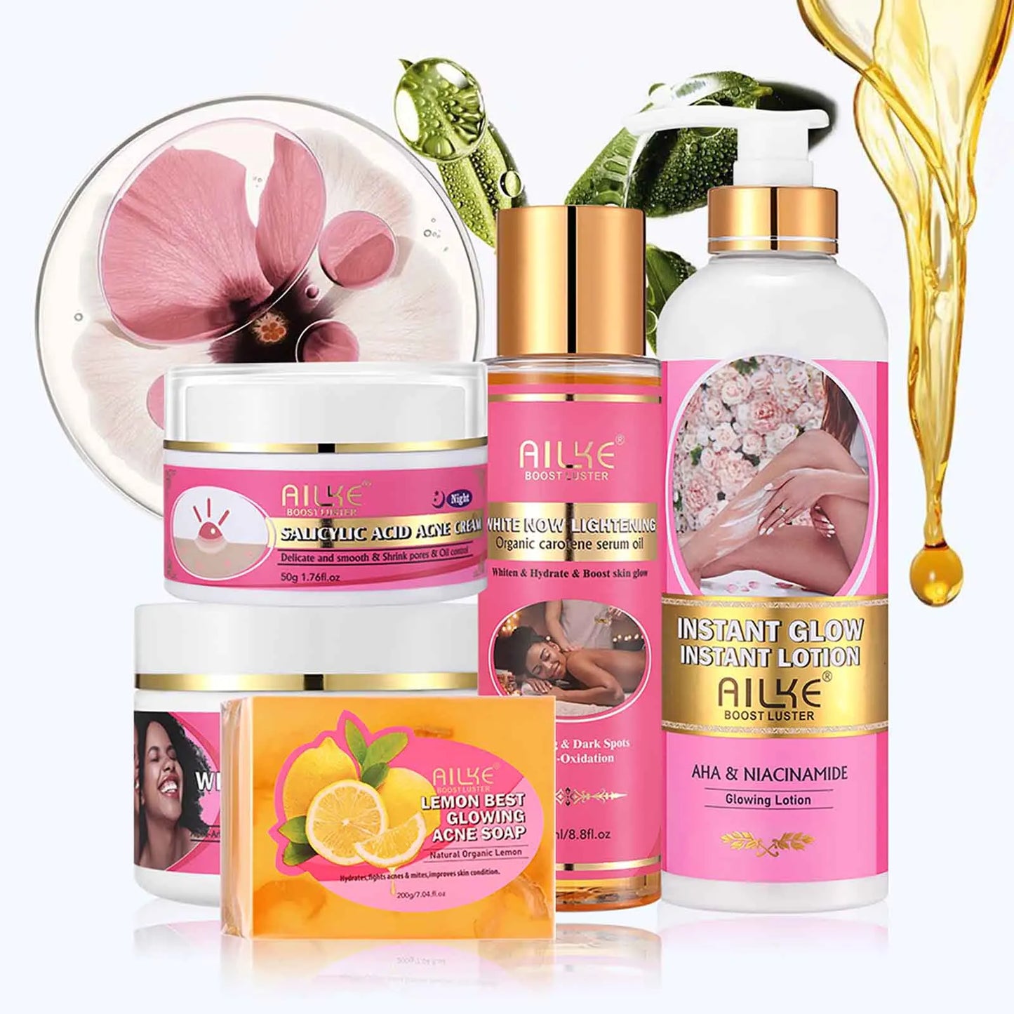 AILKE AHA Organic Skin Brightening Set Whitening Lotion