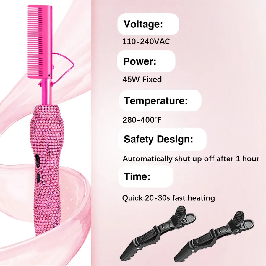Commodity Electric Comb Straightening Brush 2 In 1 Tool