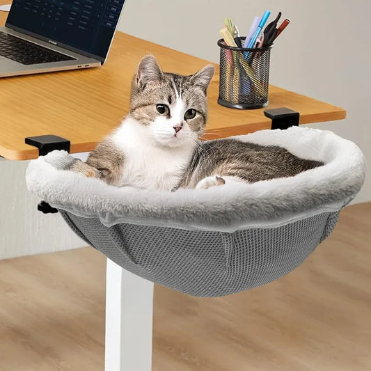 Hign Concerned Cat Desk Bed With Steel Frame Support