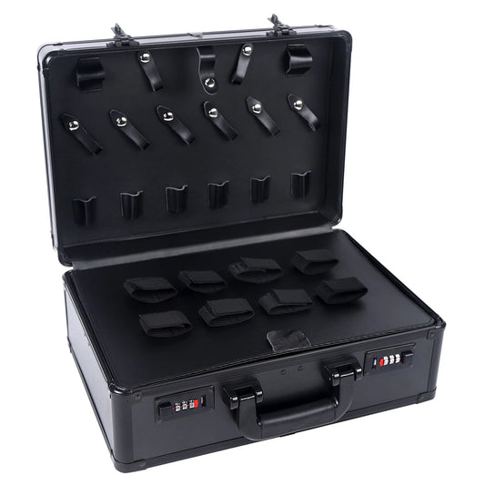 Hign-concerned Portable Barber Tool Box Locking Storage Case Organizer