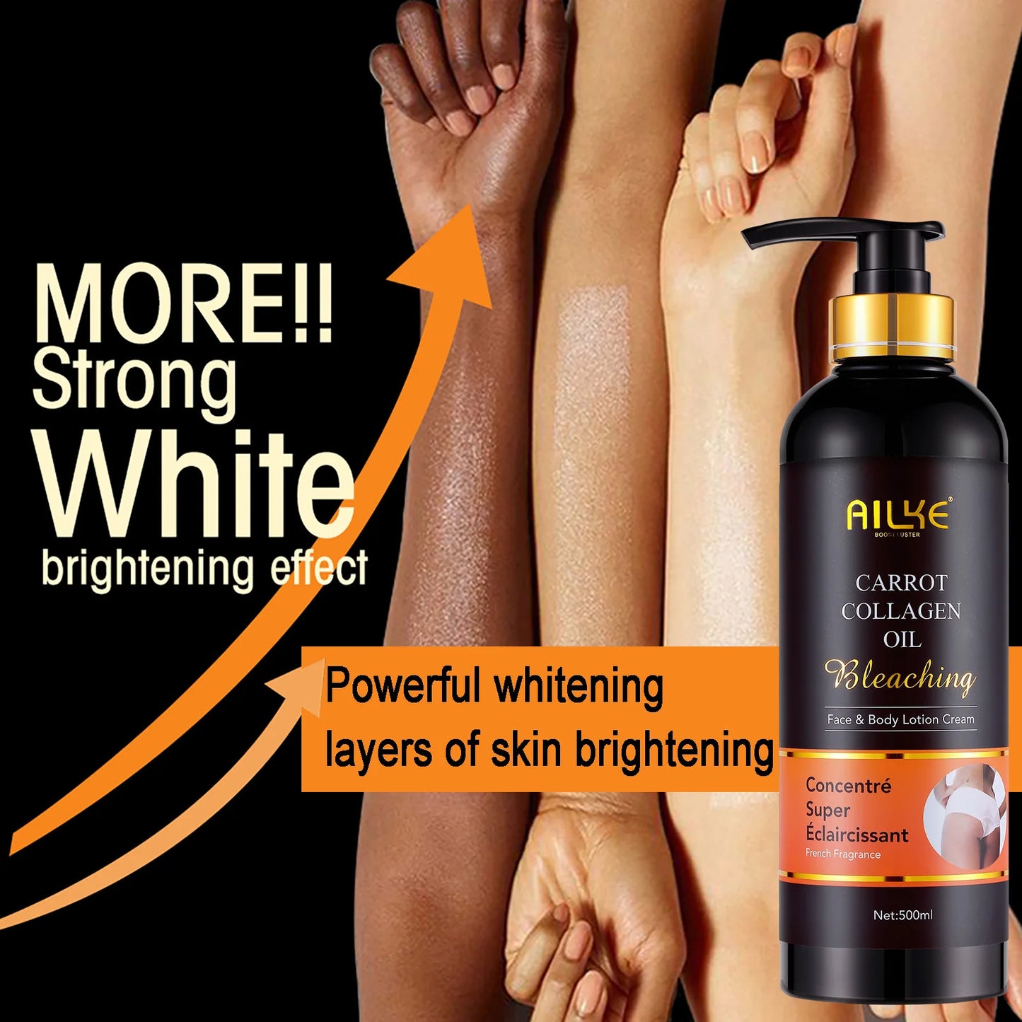 AILKE Skin Whitening Serum Face Body With Collagen