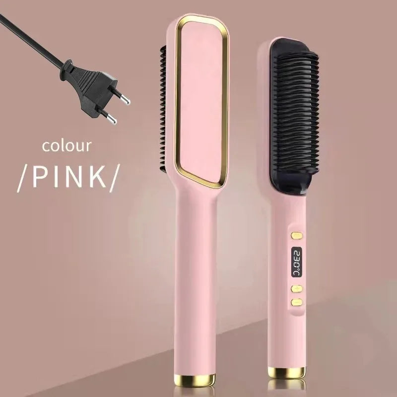 Multifunctional Hot Comb for Hair with Negative Ions
