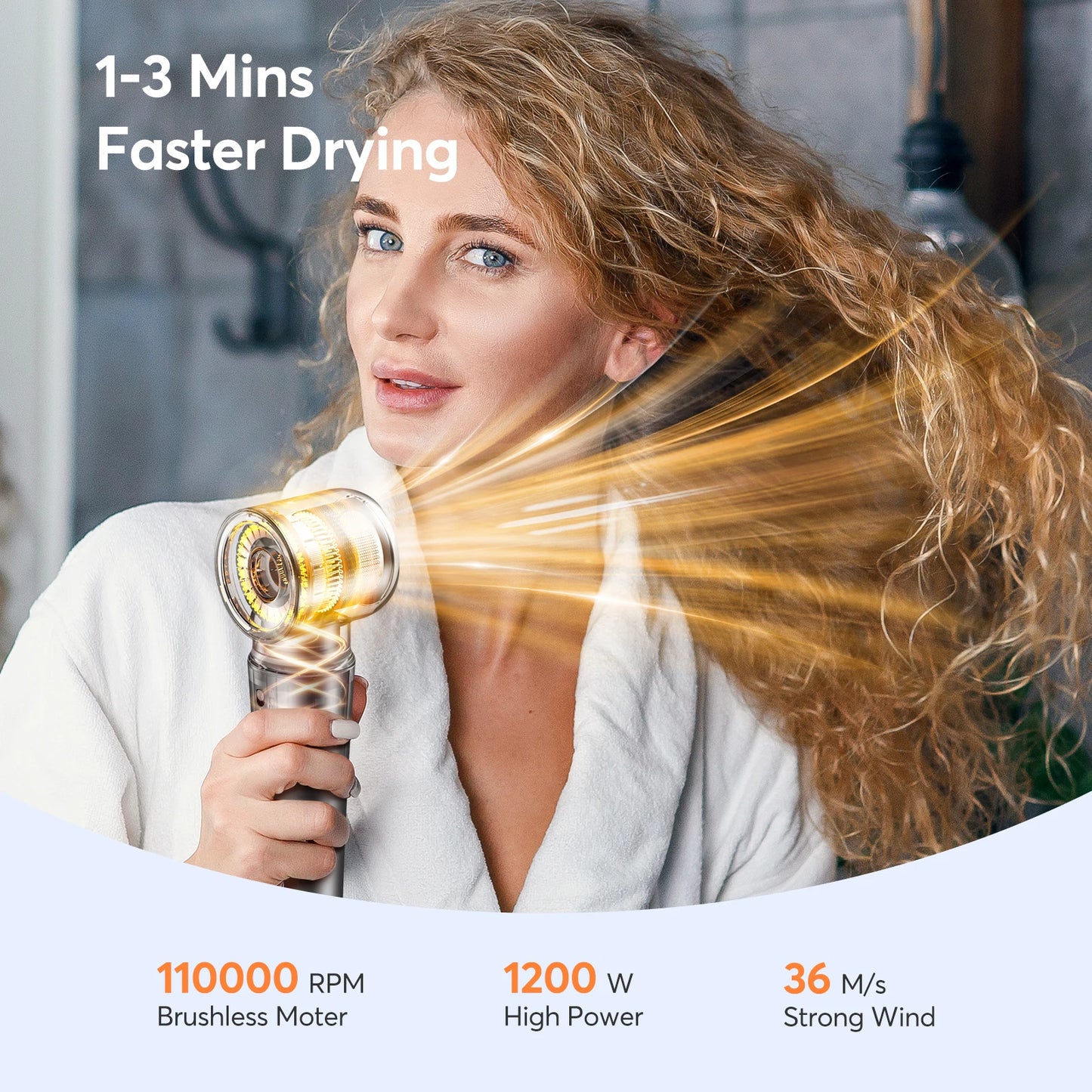 BOPCAL 5 In 1 Hair Dryer Hot Air Comb Multifunctional Styling