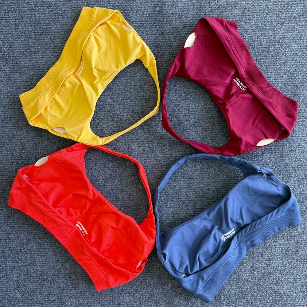 Clothing Impact Sports Bra Seamless Halter Open Back Yoga Top