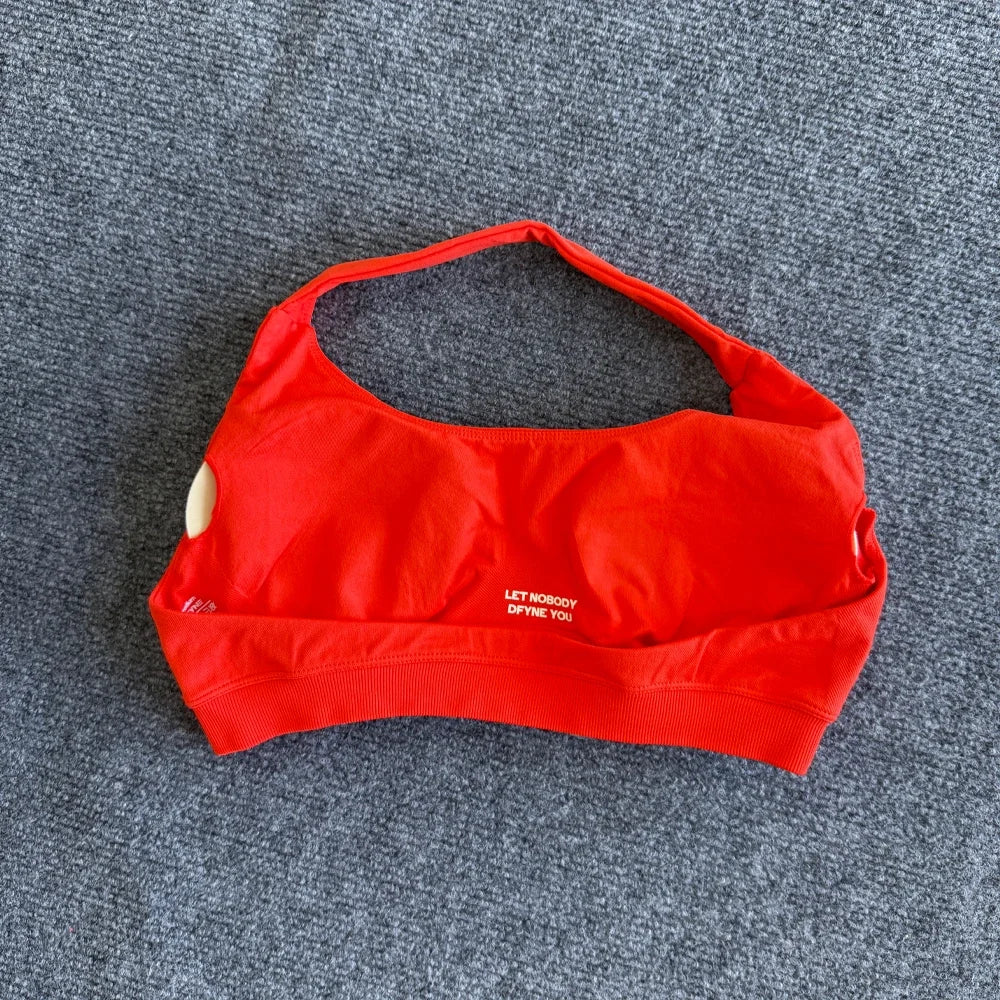 Clothing Impact Sports Bra Seamless Halter Open Back Yoga Top