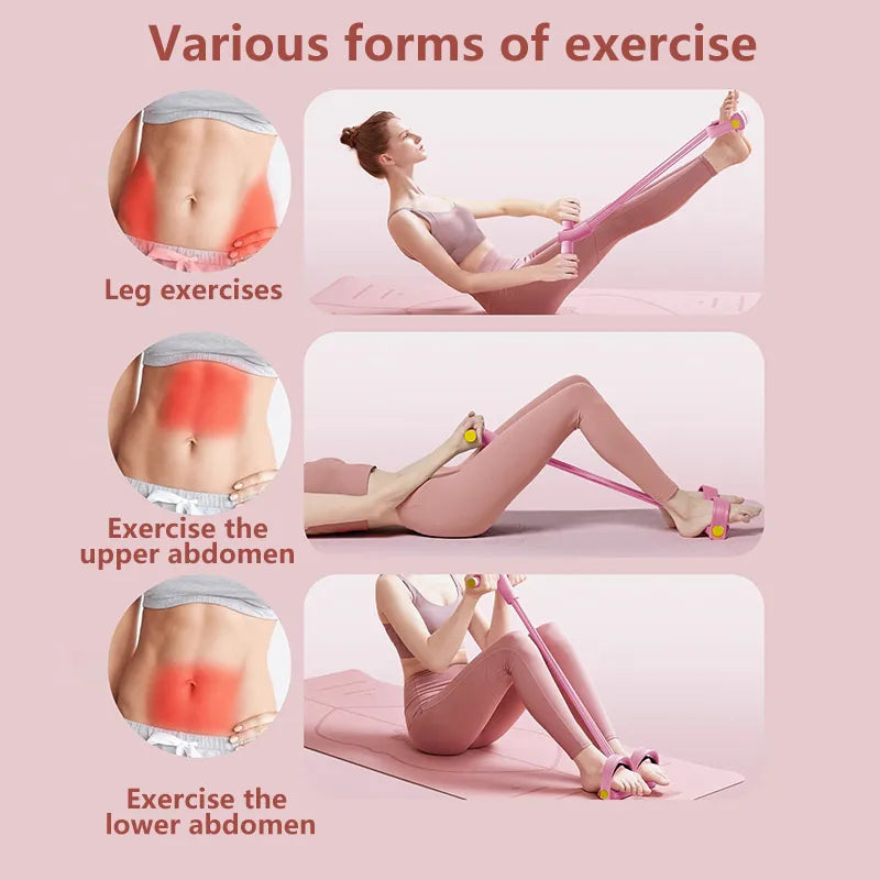 Resistance Band Set 6-Tube Tension Rope for Full-Body Workout