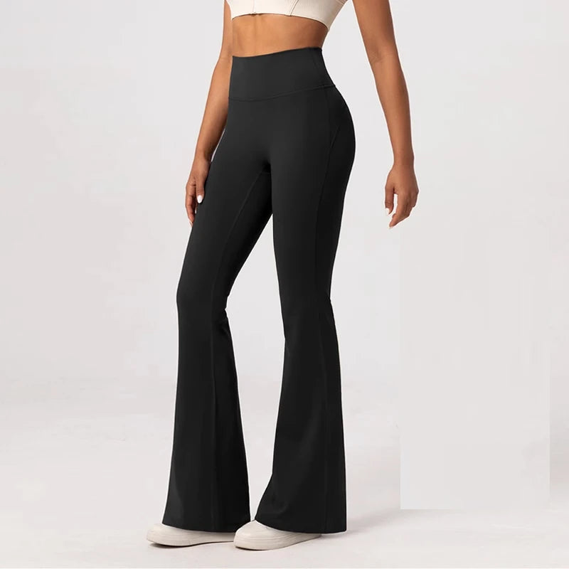 CN Flare Yoga Leggings High Waist Wide Leg Breathable Pants