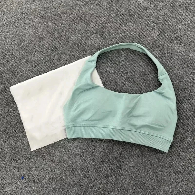 Clothing Impact Sports Bra Seamless Halter Open Back Yoga Top