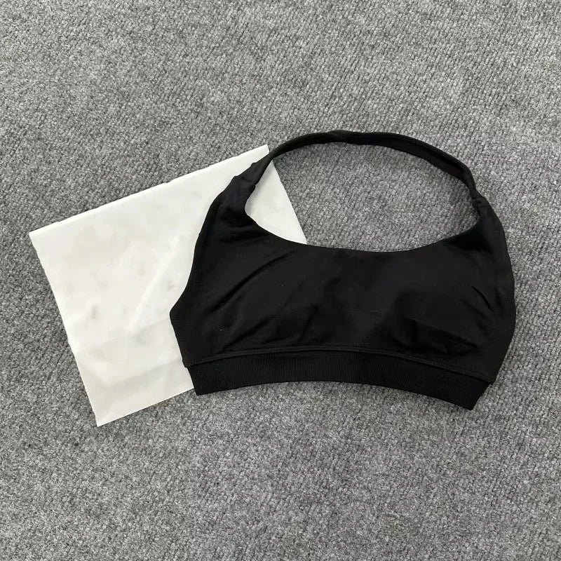 Clothing Impact Sports Bra Seamless Halter Open Back Yoga Top