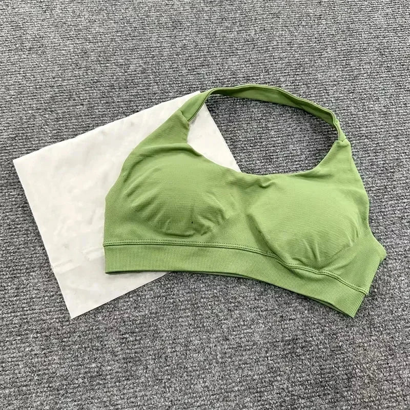 Clothing Impact Sports Bra Seamless Halter Open Back Yoga Top
