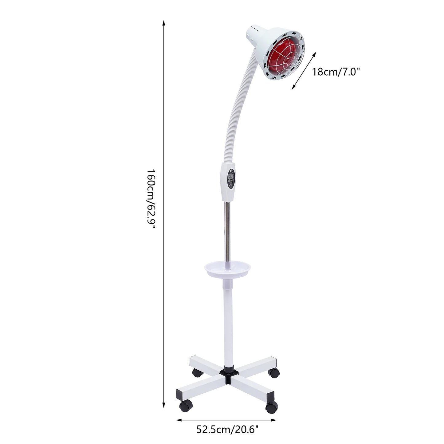 Bymaocar 275 W Near Red Infrared Heat Lamp Flexible Arm