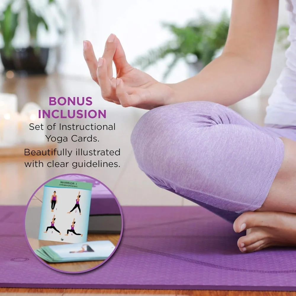 YTYIN Yoga Mat And Full Set TPE Non Slip Eco Friendly