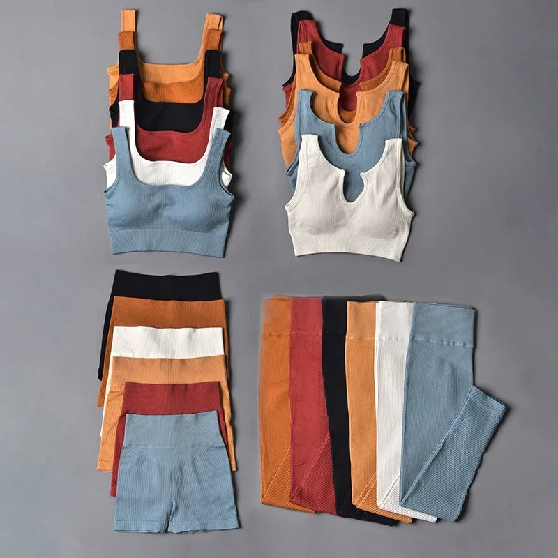 Jiniamour Seamless Sport Yoga Suit Women Gym Workout Set