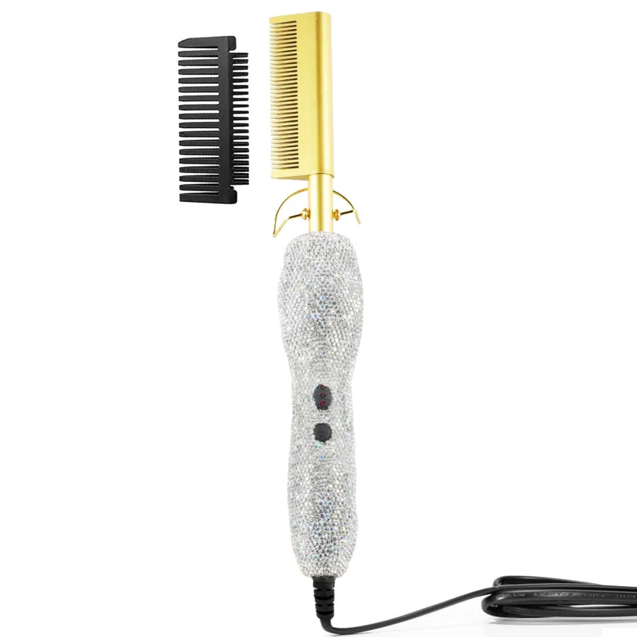 Commodity Electric Comb Straightening Brush 2 In 1 Tool