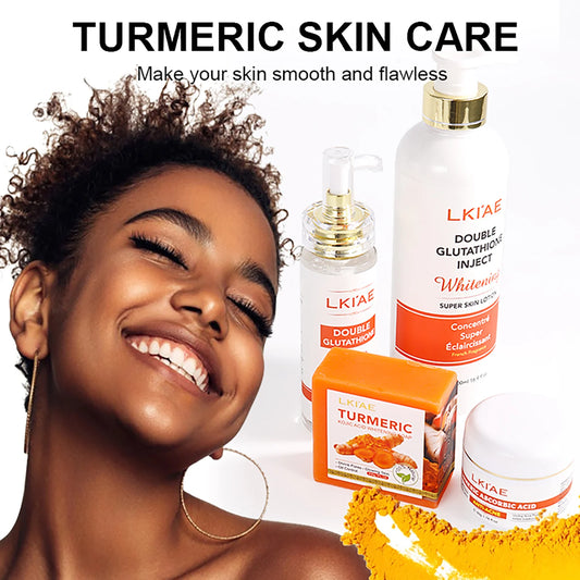 AILKE Turmeric Whitening Skin Care Set With Glutathione Aloe