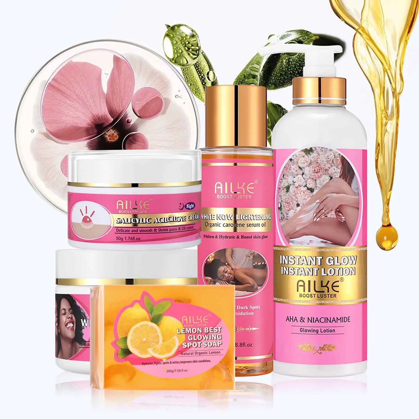 AILKE AHA Organic Skin Brightening Set Whitening Lotion