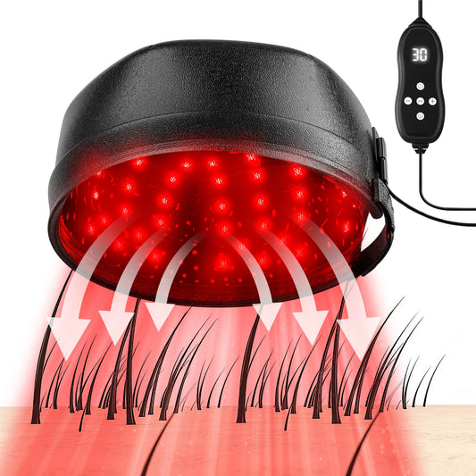 External Battery 120 Diodes Red Light Therapy Hair Cap