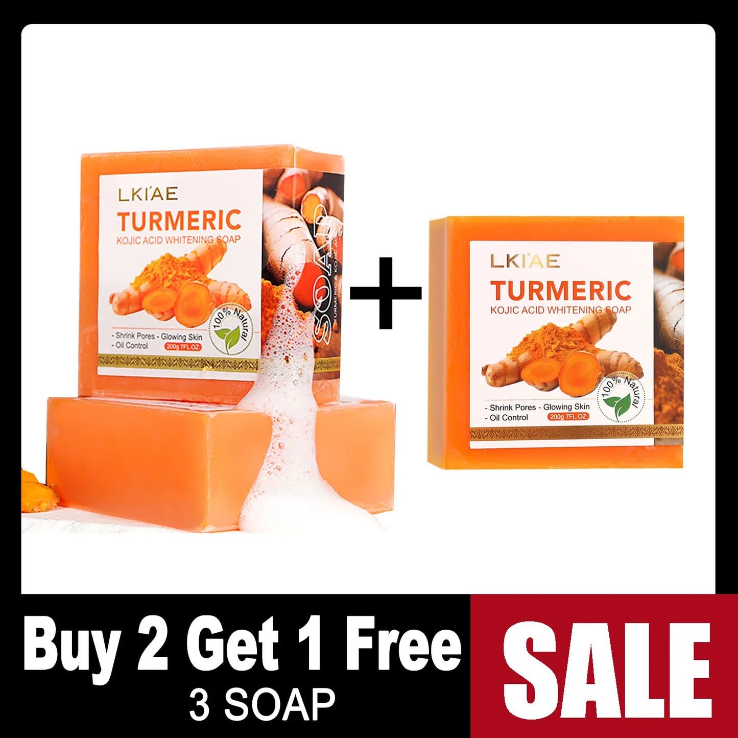 AILKE Turmeric Whitening Skin Care Set With Glutathione Aloe