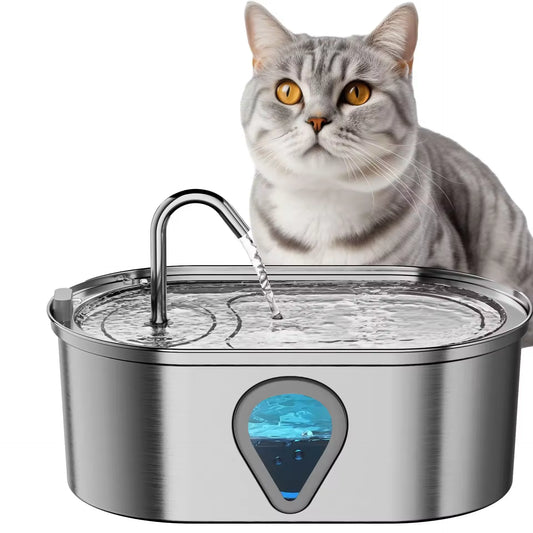 NPET Automatic Stainless Steel Pet Water Dispenser With LED