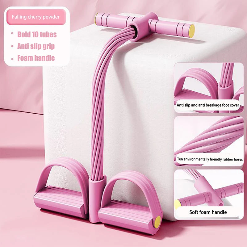 Jetting 10 Tube Yoga Pedal Puller Bands for Core Fitness