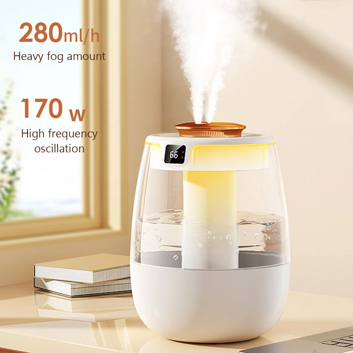 XMSJ Air Humidifier With Double Spray Port And Cool Mist