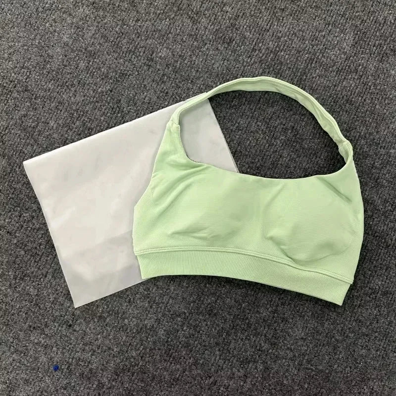Clothing Impact Sports Bra Seamless Halter Open Back Yoga Top