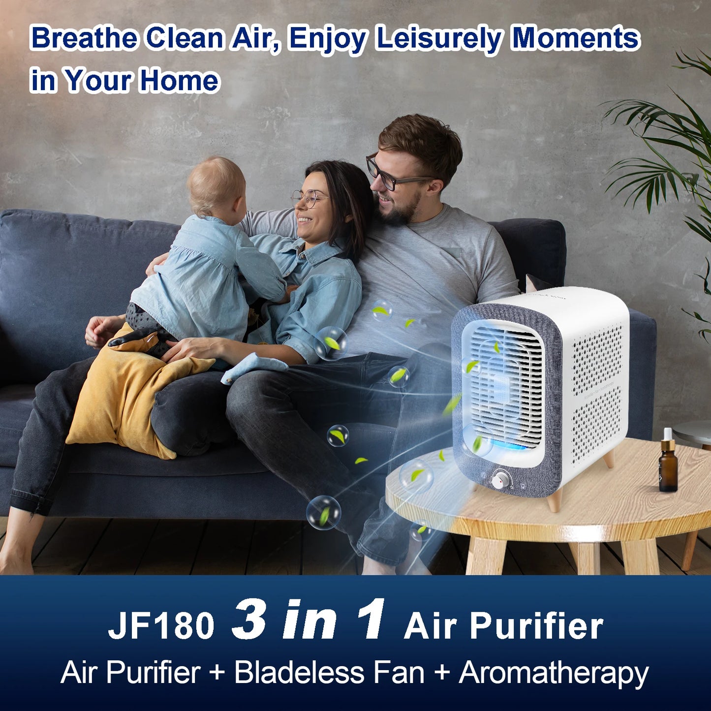 Jafanda Air Purifier HEPA Activated Carbon Nightlight