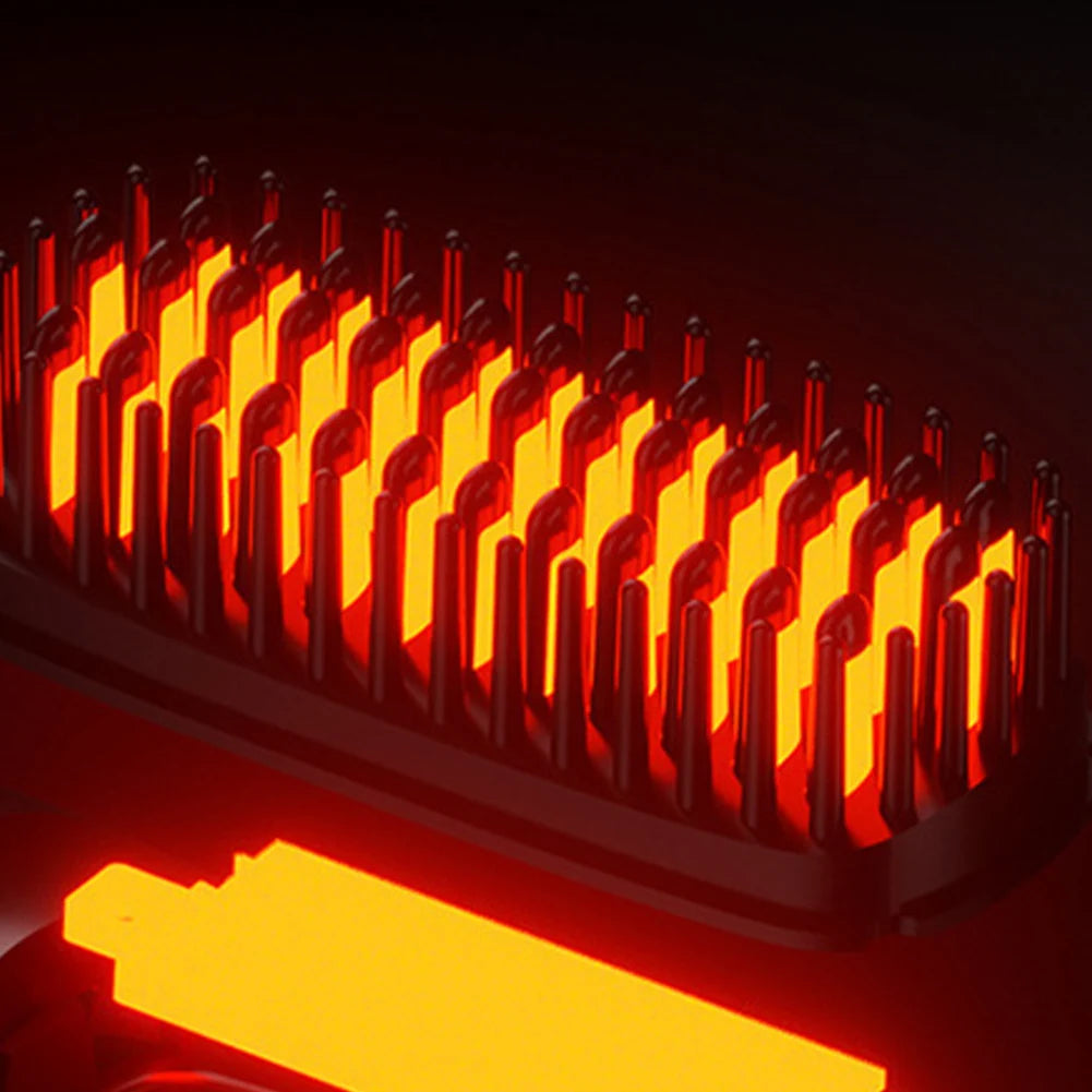 Electric Cordless Hair Straightener Brush Negative Ions