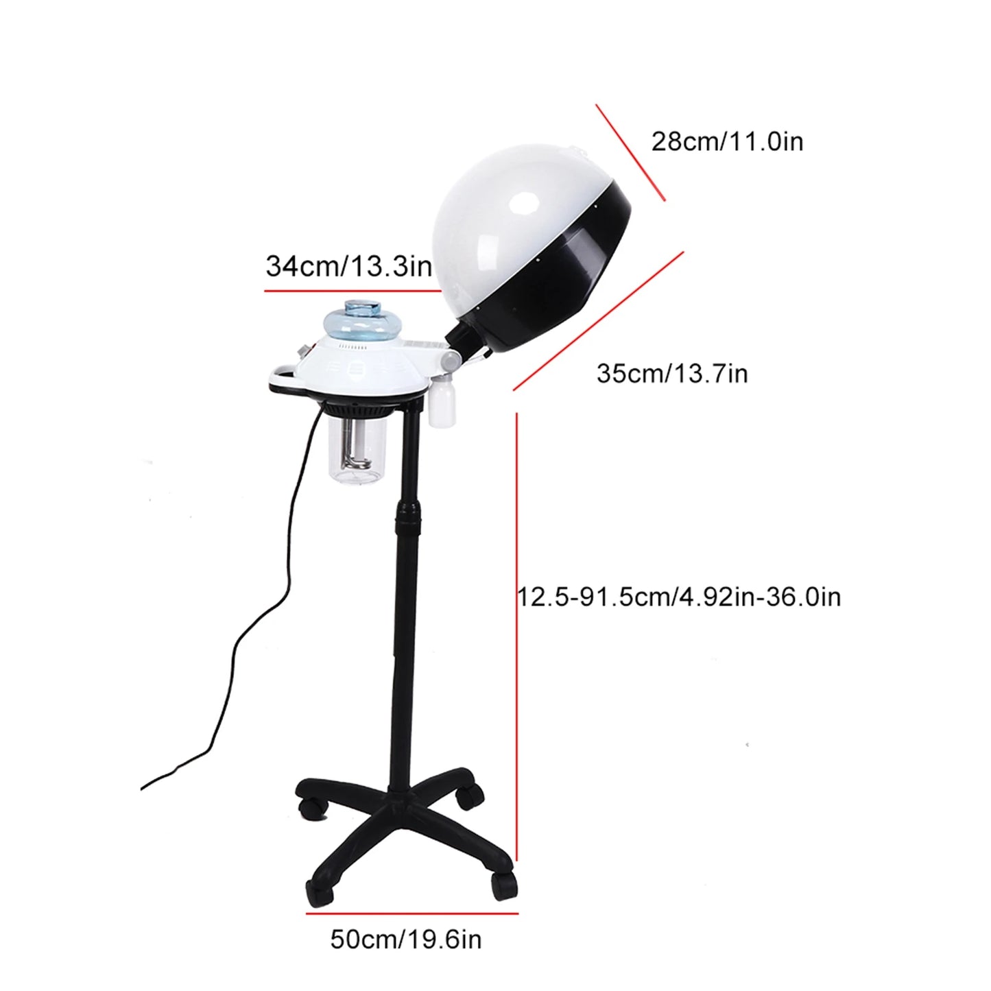 DOACT Salon Spa Hair Steamer Hooded Rolling Stand Unit