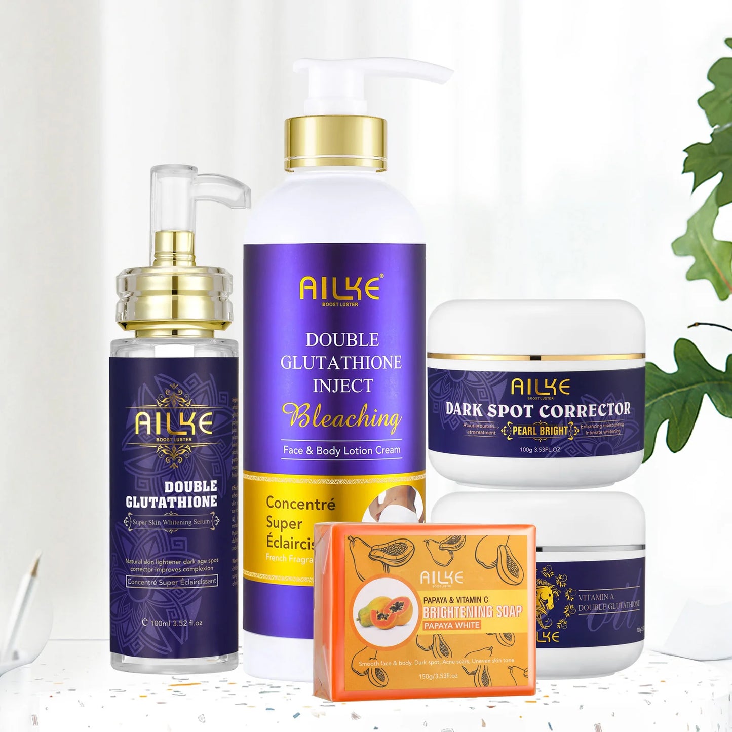 AILKE Glutathione 5-In-1 Skin Whitening Kit With Serum