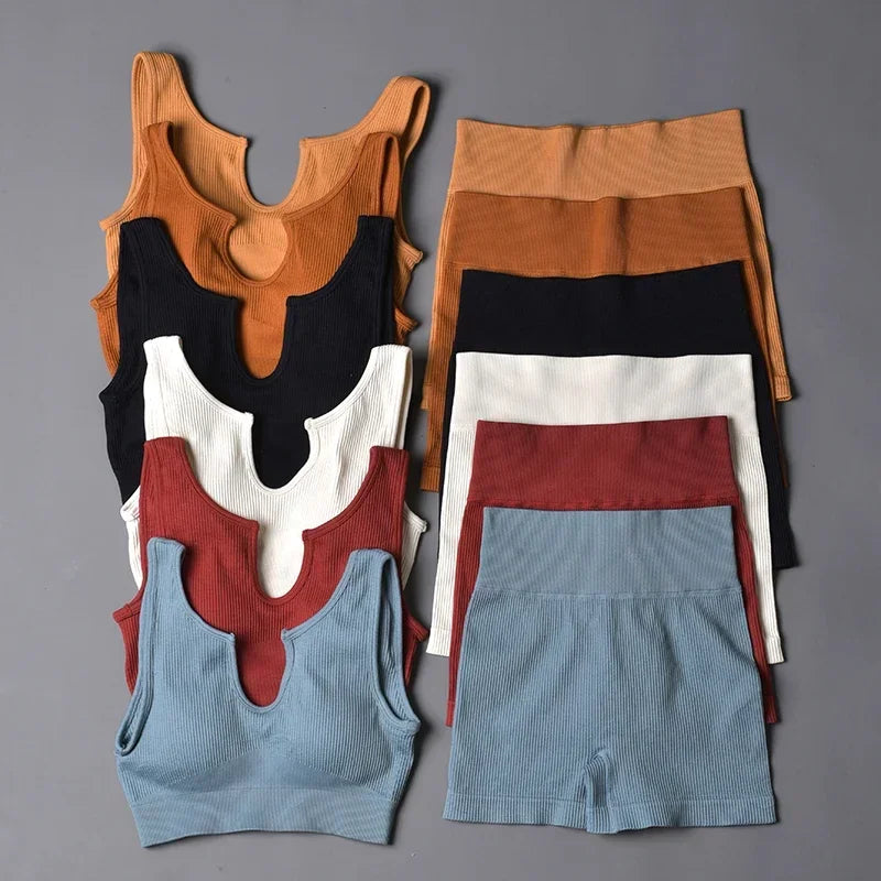 Jiniamour Seamless Sport Yoga Suit Women Gym Workout Set