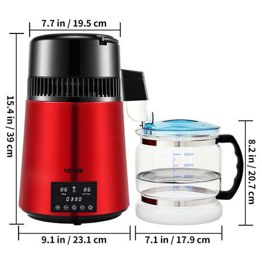 SucceBuy Water Distiller Purifier Dual Temperature Display