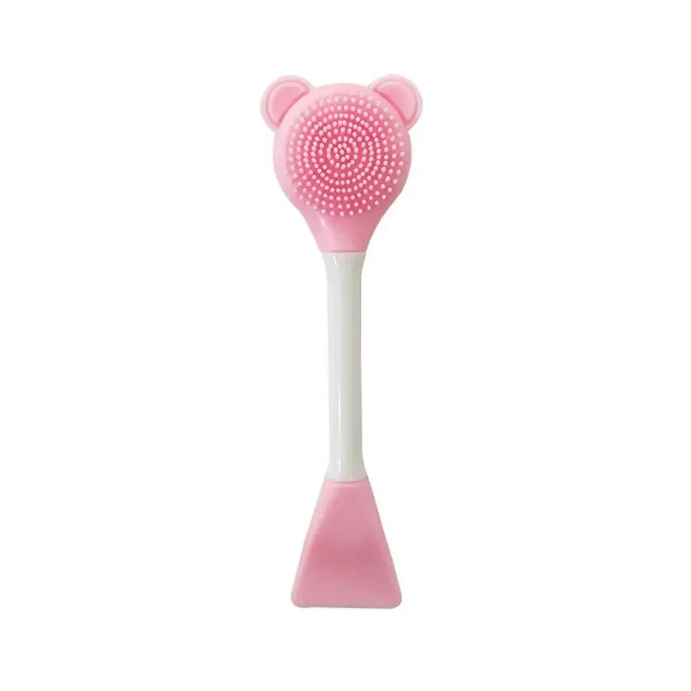 Bear Silicone Double Head Face Mask Brush Exfoliation Tool